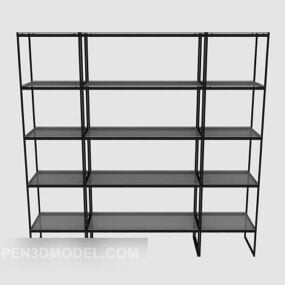 Tall Book Shelf With Books Stack On Top 3d model
