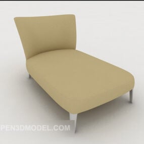Modern Minimalist Brown Couch Lounge Chair 3d model