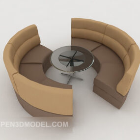 Modern Minimalist Card Table Chair 3d model