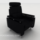 Modern Minimalist Casual Black Single Sofa