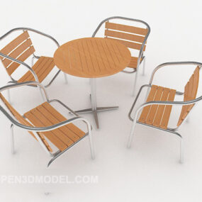 Modern Minimalist Casual Table Chair 3d model