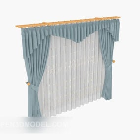 Modern Minimalist Curtain 3d model