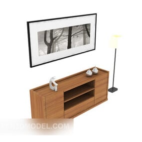 Moderní minimalistický dekorační halový kabinet 3D model