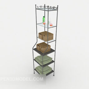 Modern Minimalist Glass Display Cabinet 3d model