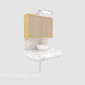 Mobile da bagno domestico moderno e minimalista modello 3d
