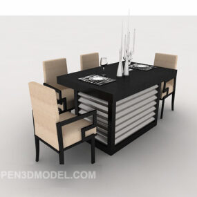 Modern Minimalist Home Dining Table 3d model