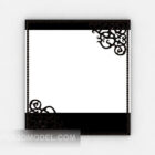 Moderne minimalistisk speil svart ramme