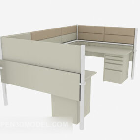 Model 3d Unit Kantor Minimalis Modern