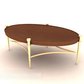 Mesa de centro ovalada minimalista moderna modelo 3d