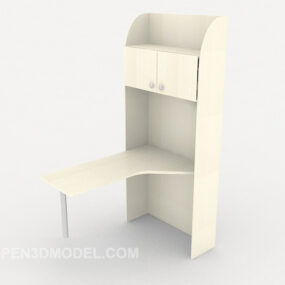 Modern Minimalist Student Desk 3d model