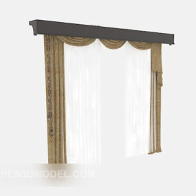 Modernes Vorhang-3D-Modell im minimalistischen Stil