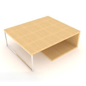 Nowoczesny drewniany stolik kawowy w stylu minimalistycznym Model 3D
