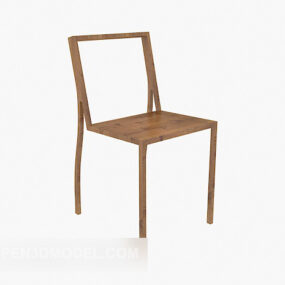 Modern Minimalist Wooden Chair 3d model