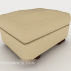 Modern monochrome sofa stool 3d model