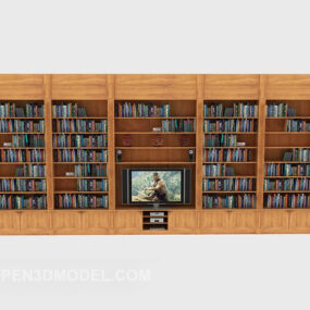 Modern Çok Fonksiyonlu Kitaplık 3D modeli