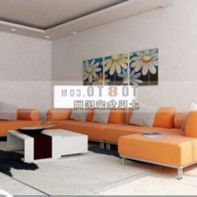 Modern Multiplayer Corner Sofa 3d model