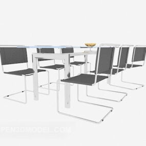 现代桌子办公桌3d模型