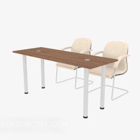 Modern Office Table Chair 3d model