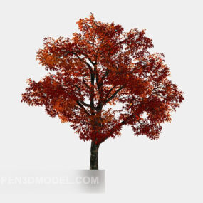 Modern Outdoor Red Leaf Plant Furniture 3d model