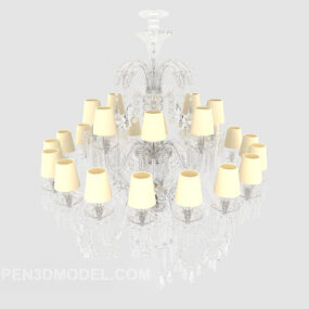 Lampadario di cristallo per la casa dal design moderno modello 3d