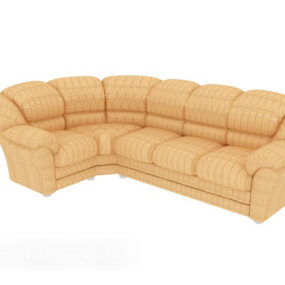 Modern Personality Leather Multiplayer Sofa 3d model