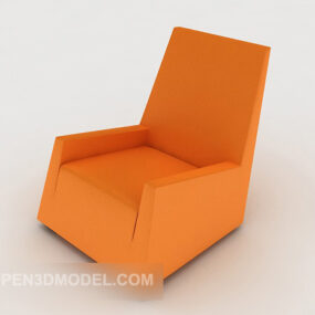 Modern Personality Orange Single Sofa 3d model