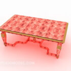 Tavolino in plastica rossa dal design moderno