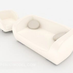 Modern enkel soffa för flera personer 3d-modell