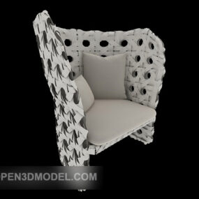 Modern Personality Weaving Casual Chair 3d-modell