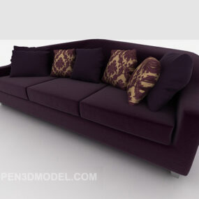 Modern Purple Home Sofa 3d model