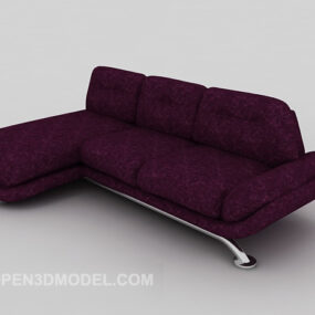 Model 3d Sofa Multiplayer Ungu Modern