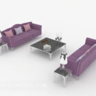 Ensembles de canapé simple violet moderne