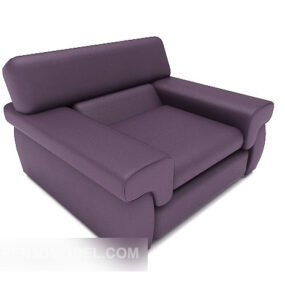 Modern Purple Simple Single Sofa 3d model