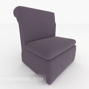 Modern Purple Single Sofa 3d model
