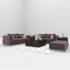现代紫色沙发家具