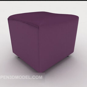 Modern Purple Sofa Stool 3d model