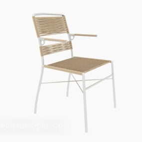 Modelo 3d de cadeira de vime moderna