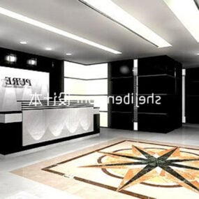 Modern Reception Space Of Office 3d model