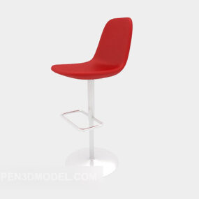 Red Bar Chair Modern Design 3d model