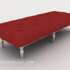 Modern red sofa bench 3d model