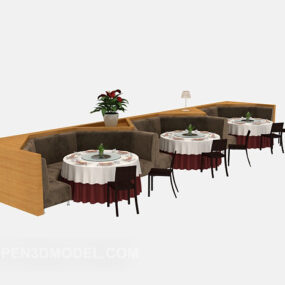 Moderní restaurace kombinační stůl 3D model