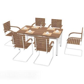 Modern Restaurant Table 3d model