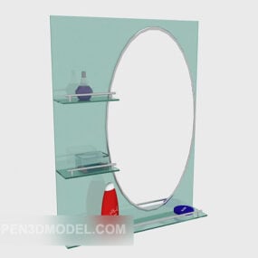 Modelo 3d de espelho de banheiro simples e moderno