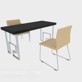 Modern Simple Casual Table Chair 3d model
