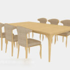Ensemble de chaises de table à la maison simple moderne V1