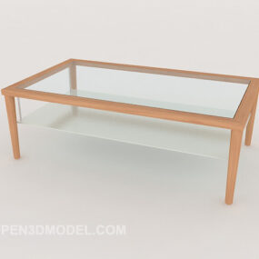 Modern Simple Rectangular Coffee Table 3d model