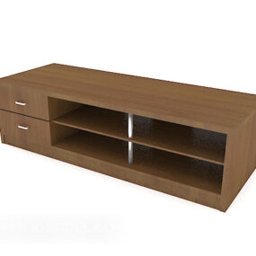 Modern Simple Solid Wood Tv Cabinet 3d model