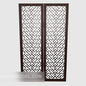 Carved Style Interior Screen Divider 3d model