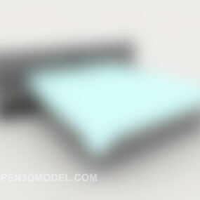Modern Simple Utility Double Bed 3d model