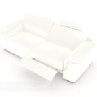 أريكة مزدوجة بيضاء حديثة وبسيطة